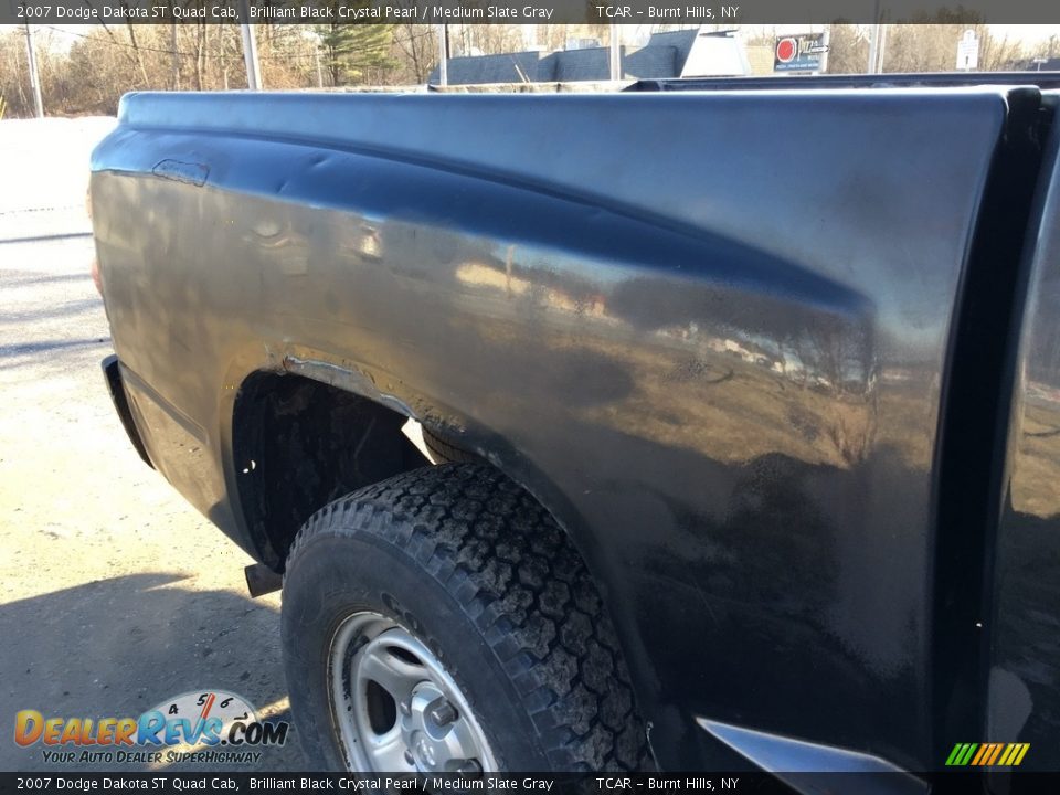 2007 Dodge Dakota ST Quad Cab Brilliant Black Crystal Pearl / Medium Slate Gray Photo #22