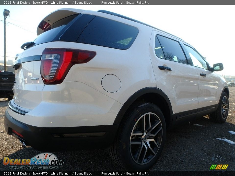 2018 Ford Explorer Sport 4WD White Platinum / Ebony Black Photo #3