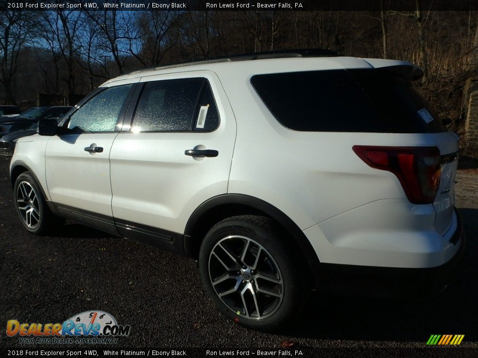 2018 Ford Explorer Sport 4WD White Platinum / Ebony Black Photo #5