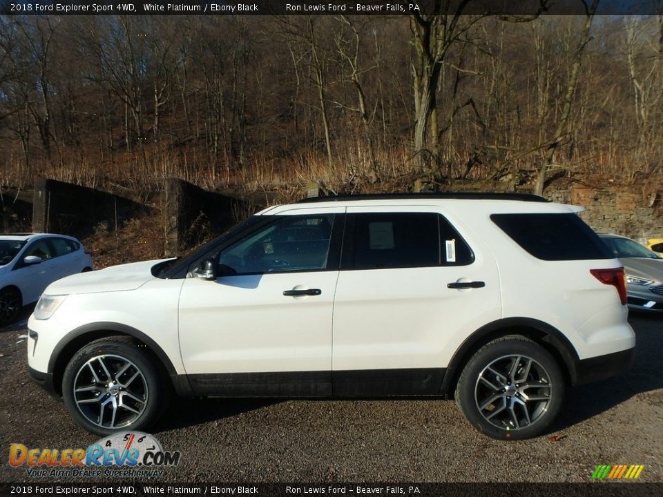 2018 Ford Explorer Sport 4WD White Platinum / Ebony Black Photo #6