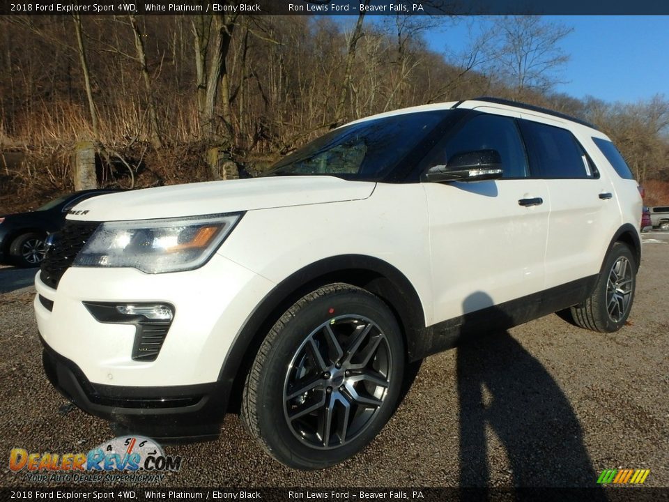 2018 Ford Explorer Sport 4WD White Platinum / Ebony Black Photo #7