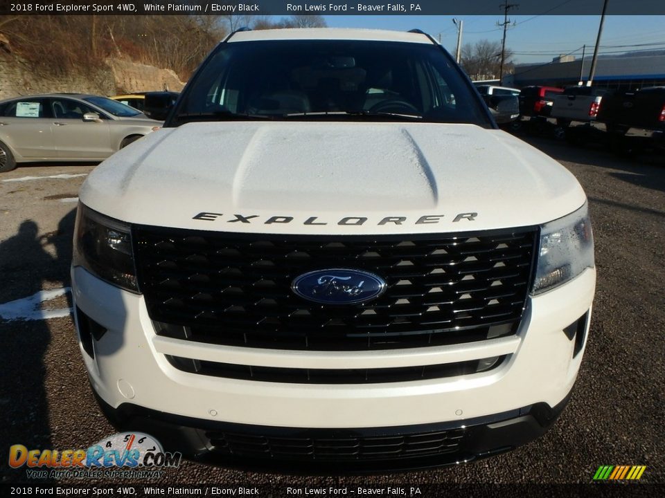 2018 Ford Explorer Sport 4WD White Platinum / Ebony Black Photo #8