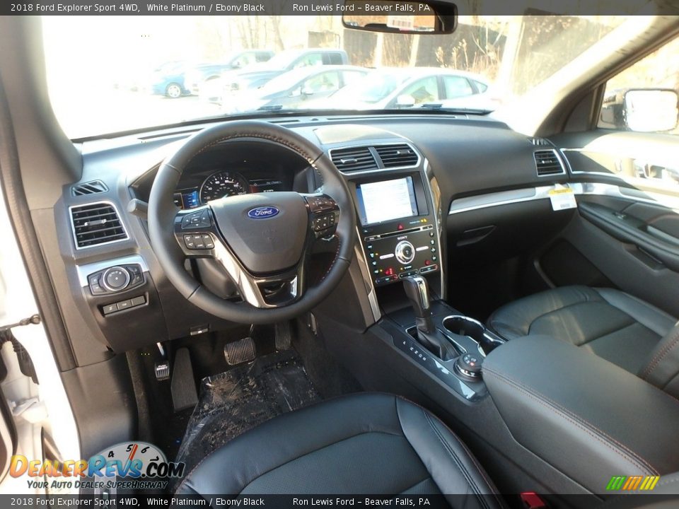 2018 Ford Explorer Sport 4WD White Platinum / Ebony Black Photo #13