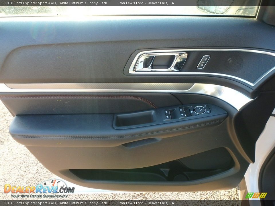 2018 Ford Explorer Sport 4WD White Platinum / Ebony Black Photo #14