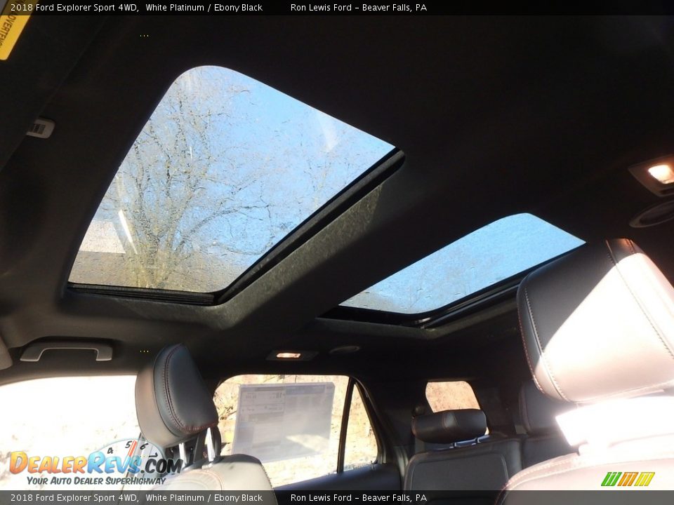 2018 Ford Explorer Sport 4WD White Platinum / Ebony Black Photo #16