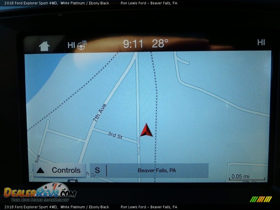 2018 Ford Explorer Sport 4WD White Platinum / Ebony Black Photo #19