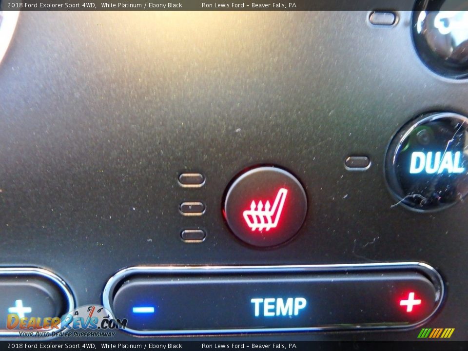 2018 Ford Explorer Sport 4WD White Platinum / Ebony Black Photo #20