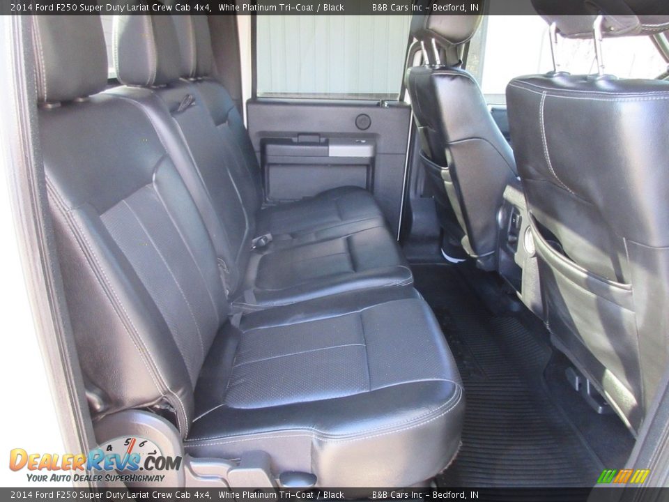 2014 Ford F250 Super Duty Lariat Crew Cab 4x4 White Platinum Tri-Coat / Black Photo #14