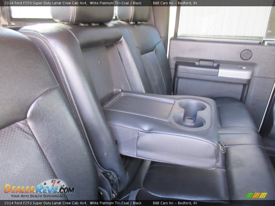 2014 Ford F250 Super Duty Lariat Crew Cab 4x4 White Platinum Tri-Coat / Black Photo #15