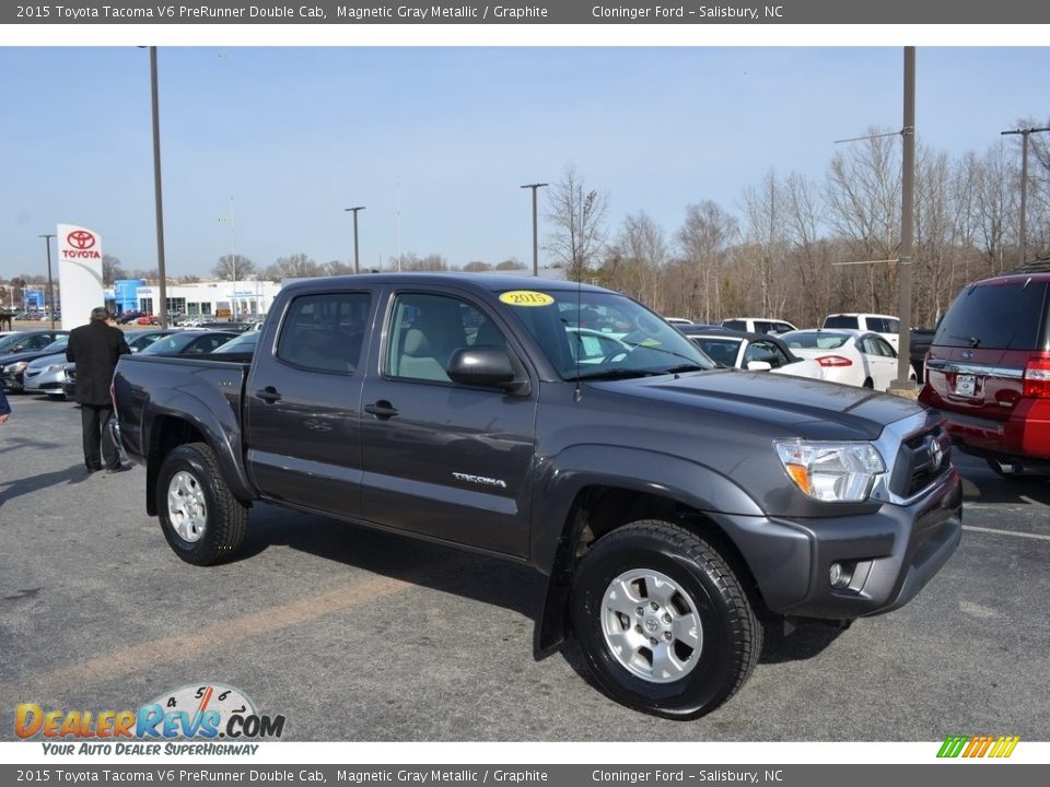 2015 Toyota Tacoma V6 PreRunner Double Cab Magnetic Gray Metallic / Graphite Photo #1