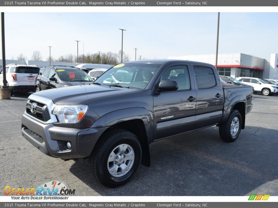 2015 Toyota Tacoma V6 PreRunner Double Cab Magnetic Gray Metallic / Graphite Photo #6
