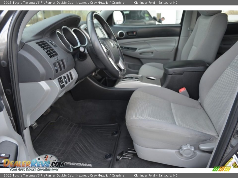 2015 Toyota Tacoma V6 PreRunner Double Cab Magnetic Gray Metallic / Graphite Photo #10