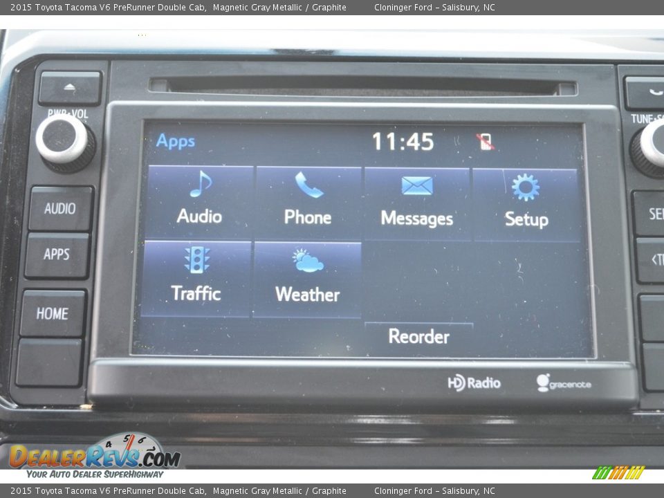 2015 Toyota Tacoma V6 PreRunner Double Cab Magnetic Gray Metallic / Graphite Photo #17