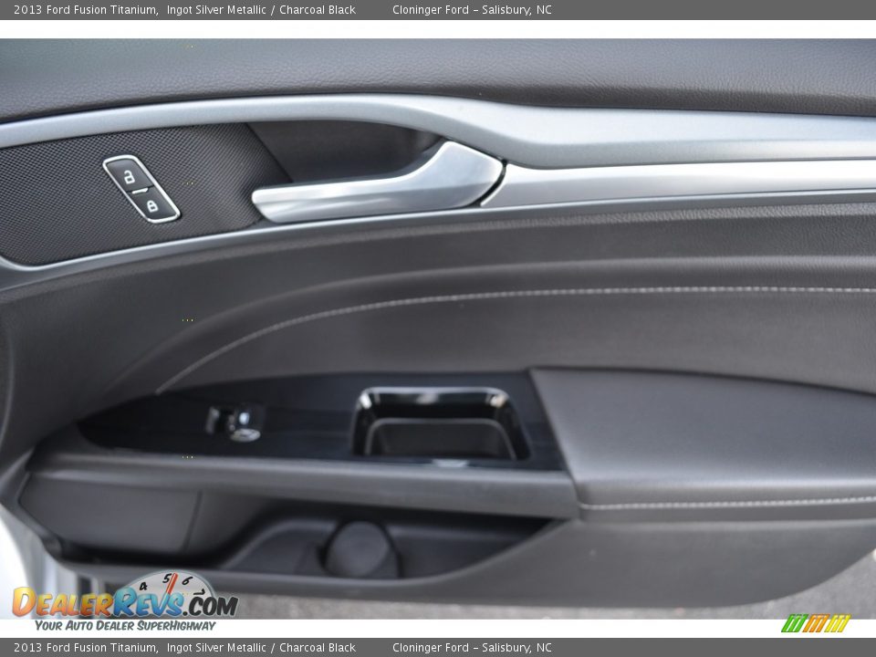 2013 Ford Fusion Titanium Ingot Silver Metallic / Charcoal Black Photo #14