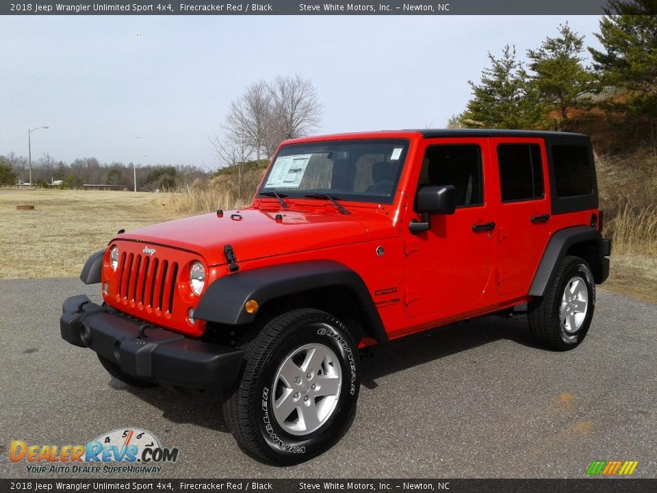 2018 Jeep Wrangler Unlimited Sport 4x4 Firecracker Red / Black Photo #2