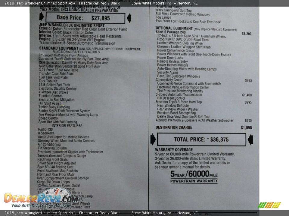 2018 Jeep Wrangler Unlimited Sport 4x4 Firecracker Red / Black Photo #28