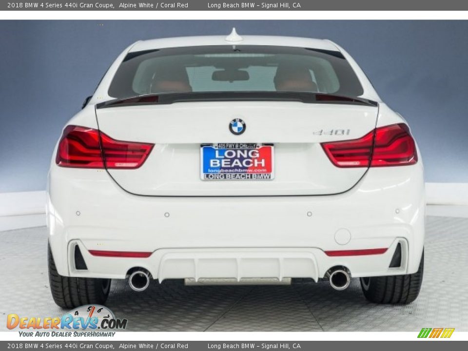 2018 BMW 4 Series 440i Gran Coupe Alpine White / Coral Red Photo #3