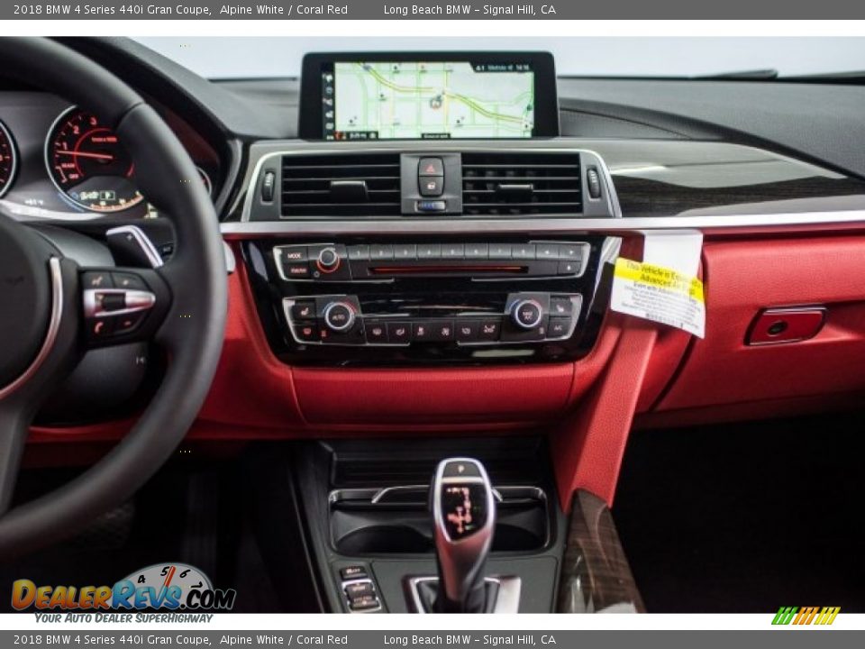 2018 BMW 4 Series 440i Gran Coupe Alpine White / Coral Red Photo #5