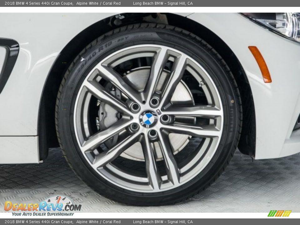 2018 BMW 4 Series 440i Gran Coupe Alpine White / Coral Red Photo #9