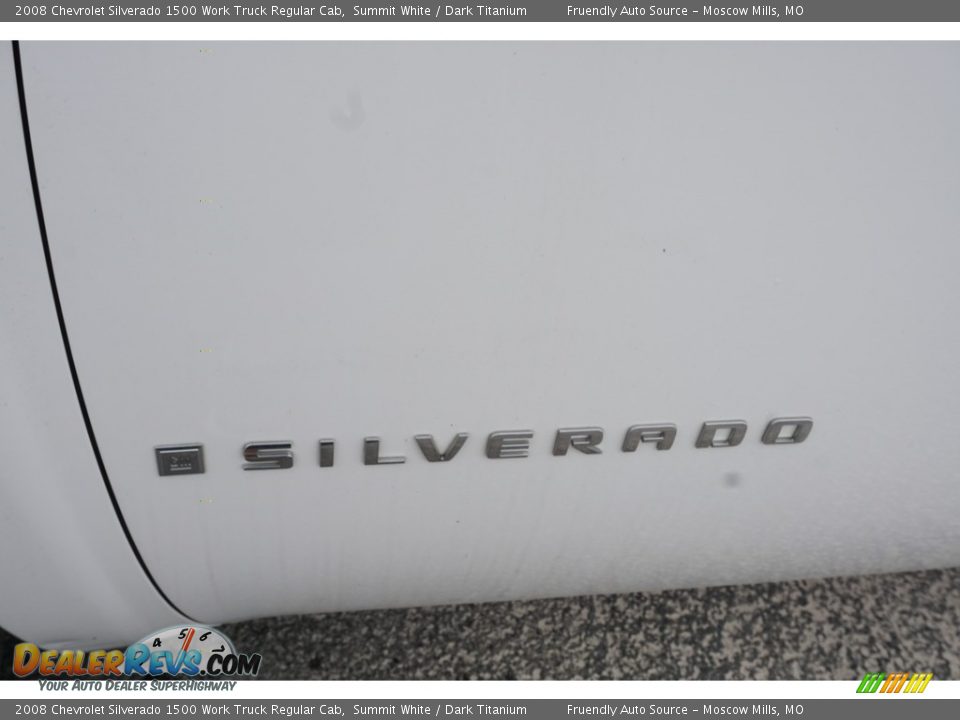 2008 Chevrolet Silverado 1500 Work Truck Regular Cab Summit White / Dark Titanium Photo #16