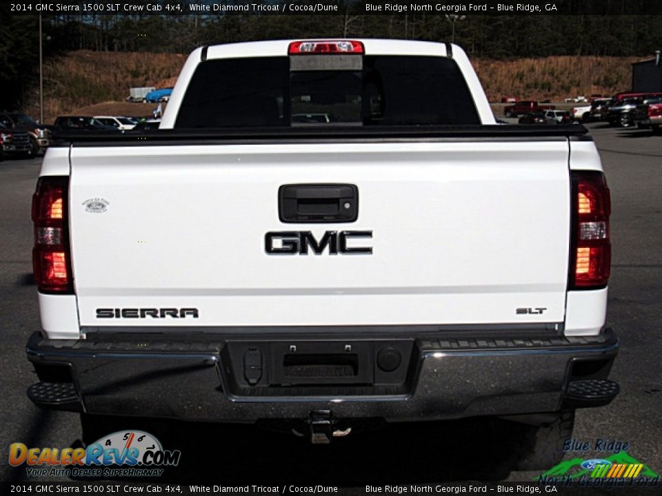 2014 GMC Sierra 1500 SLT Crew Cab 4x4 White Diamond Tricoat / Cocoa/Dune Photo #4