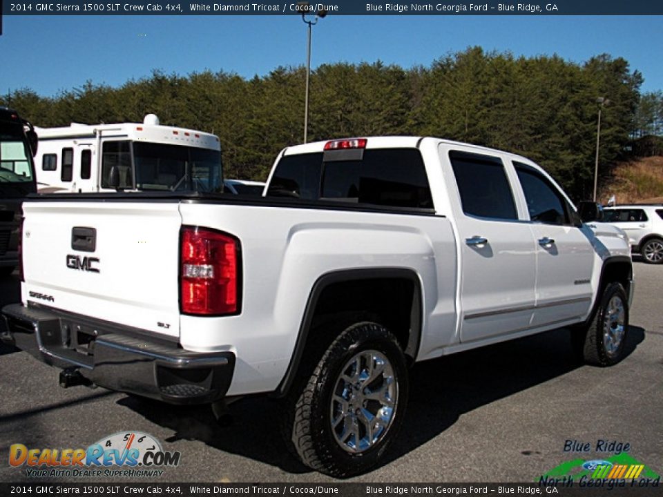 2014 GMC Sierra 1500 SLT Crew Cab 4x4 White Diamond Tricoat / Cocoa/Dune Photo #5