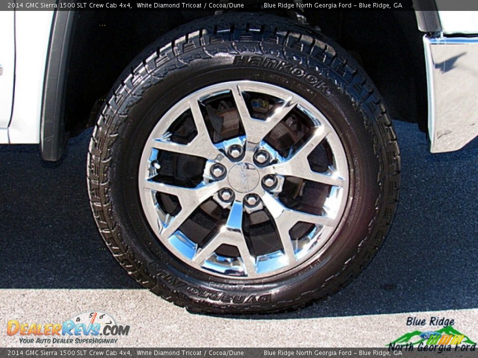 2014 GMC Sierra 1500 SLT Crew Cab 4x4 White Diamond Tricoat / Cocoa/Dune Photo #9