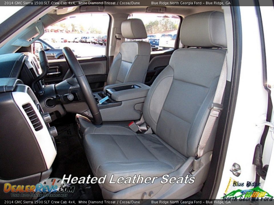 2014 GMC Sierra 1500 SLT Crew Cab 4x4 White Diamond Tricoat / Cocoa/Dune Photo #10