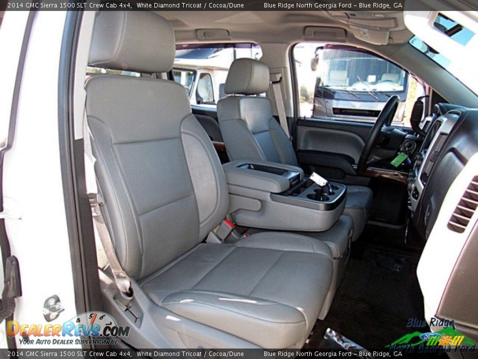 2014 GMC Sierra 1500 SLT Crew Cab 4x4 White Diamond Tricoat / Cocoa/Dune Photo #11