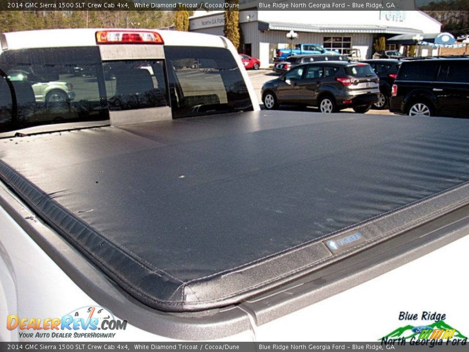 2014 GMC Sierra 1500 SLT Crew Cab 4x4 White Diamond Tricoat / Cocoa/Dune Photo #14
