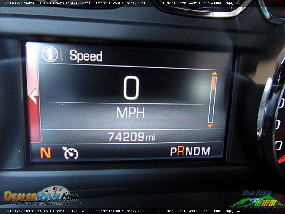 2014 GMC Sierra 1500 SLT Crew Cab 4x4 White Diamond Tricoat / Cocoa/Dune Photo #19