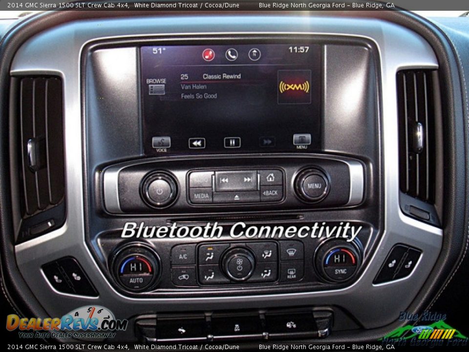 2014 GMC Sierra 1500 SLT Crew Cab 4x4 White Diamond Tricoat / Cocoa/Dune Photo #20