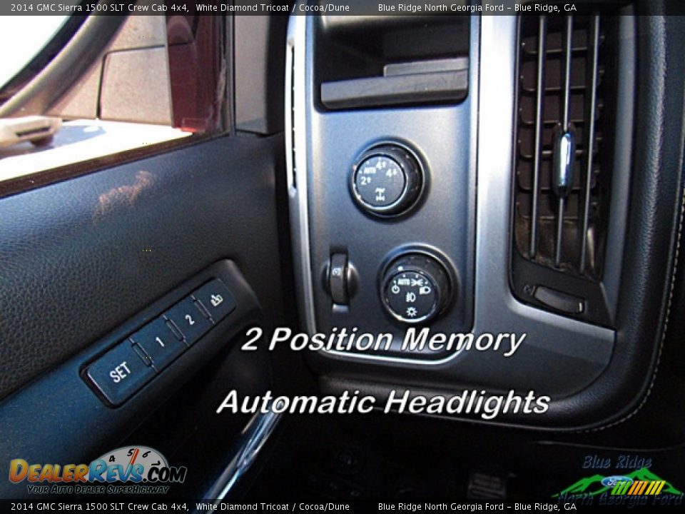 2014 GMC Sierra 1500 SLT Crew Cab 4x4 White Diamond Tricoat / Cocoa/Dune Photo #24