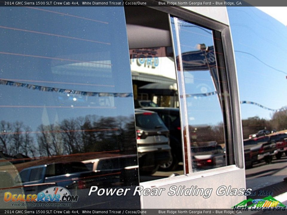 2014 GMC Sierra 1500 SLT Crew Cab 4x4 White Diamond Tricoat / Cocoa/Dune Photo #25