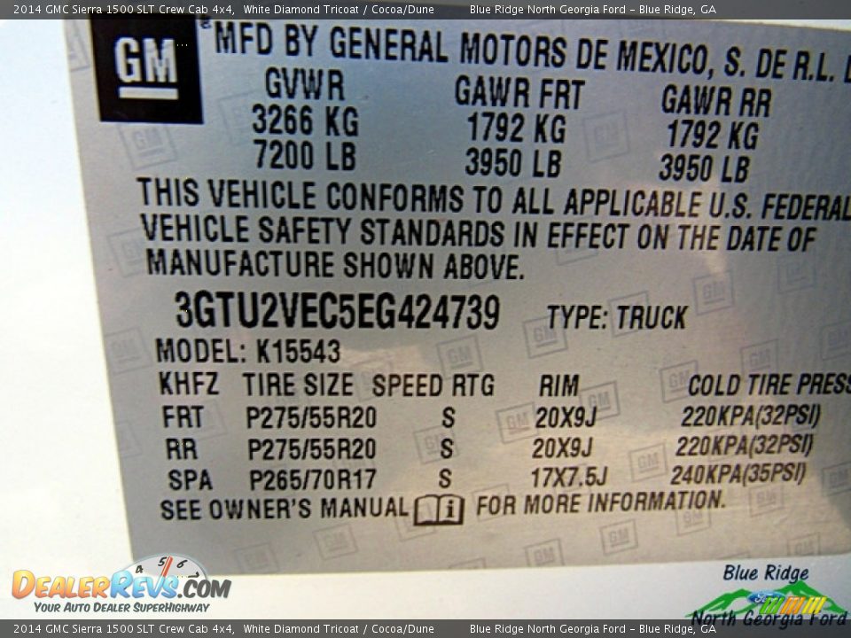 2014 GMC Sierra 1500 SLT Crew Cab 4x4 White Diamond Tricoat / Cocoa/Dune Photo #26