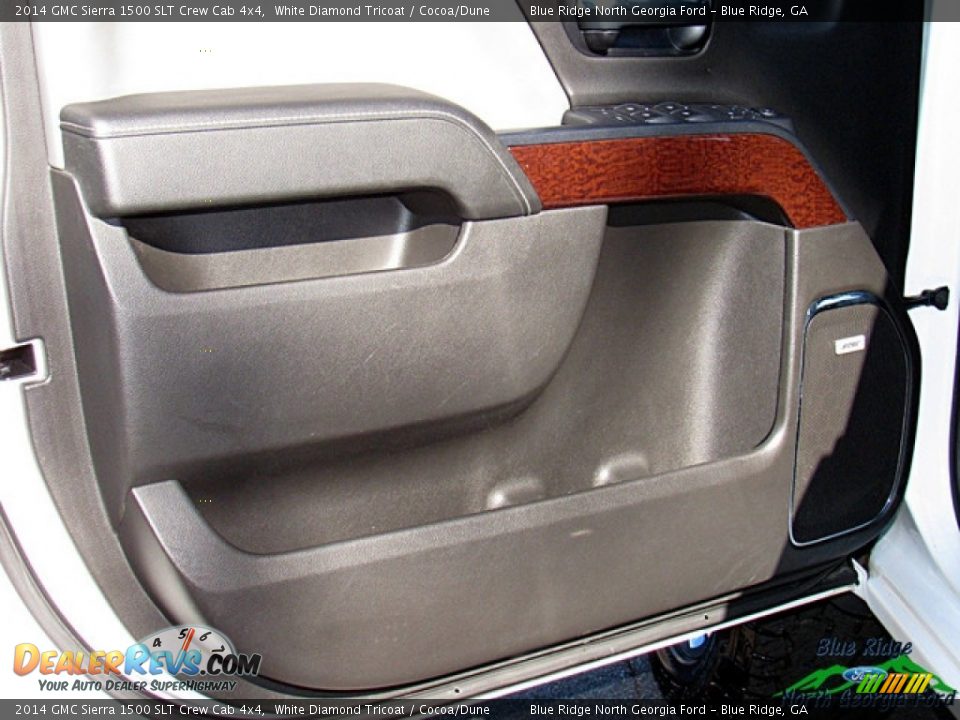 2014 GMC Sierra 1500 SLT Crew Cab 4x4 White Diamond Tricoat / Cocoa/Dune Photo #27
