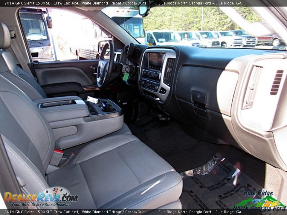 2014 GMC Sierra 1500 SLT Crew Cab 4x4 White Diamond Tricoat / Cocoa/Dune Photo #29
