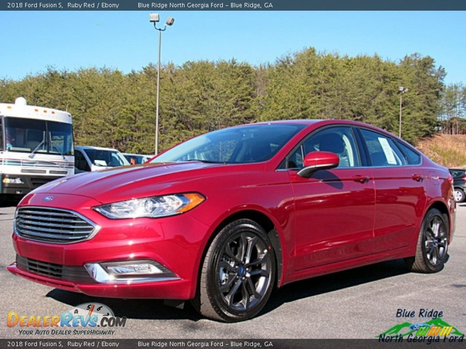 2018 Ford Fusion S Ruby Red / Ebony Photo #1
