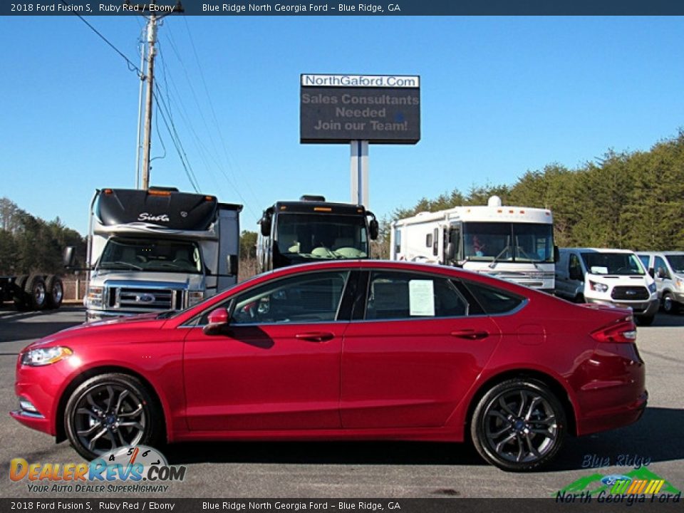 2018 Ford Fusion S Ruby Red / Ebony Photo #2