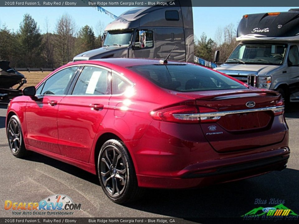 2018 Ford Fusion S Ruby Red / Ebony Photo #3