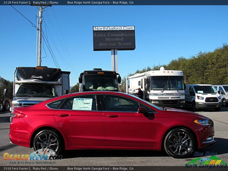 2018 Ford Fusion S Ruby Red / Ebony Photo #6