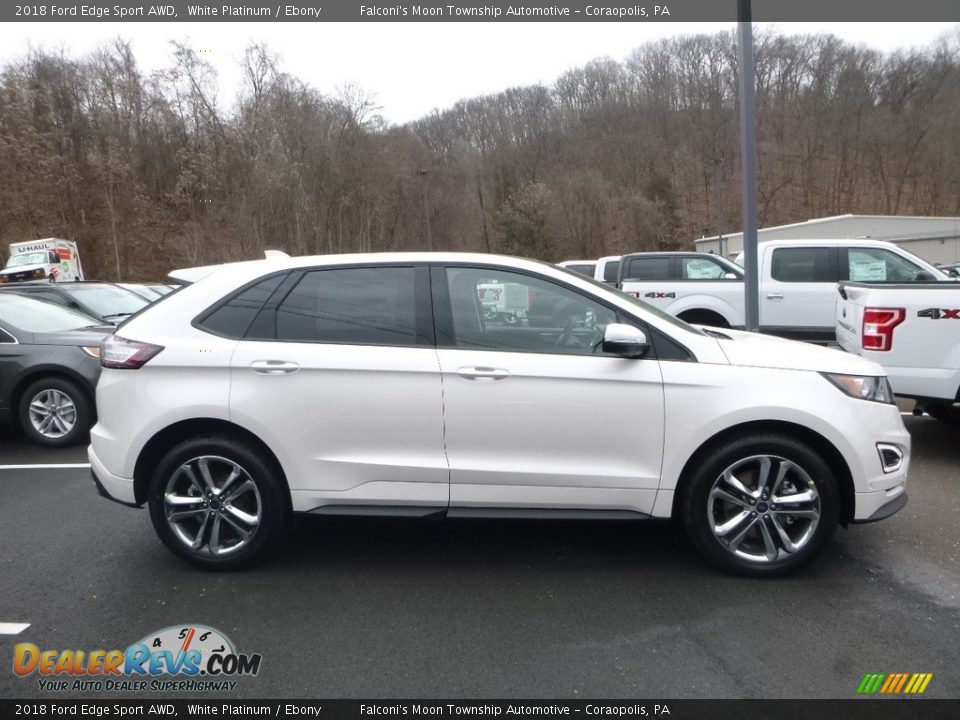 2018 Ford Edge Sport AWD White Platinum / Ebony Photo #1