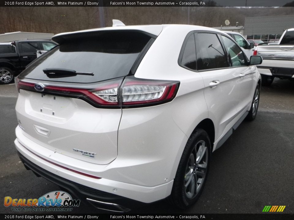 2018 Ford Edge Sport AWD White Platinum / Ebony Photo #2