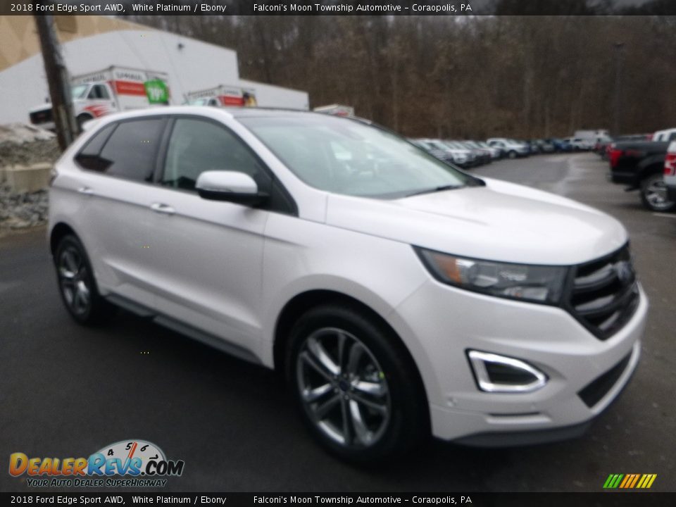 2018 Ford Edge Sport AWD White Platinum / Ebony Photo #3