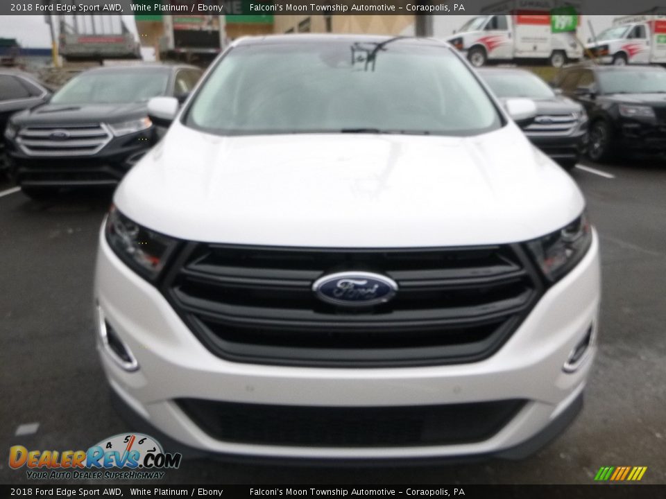 2018 Ford Edge Sport AWD White Platinum / Ebony Photo #4