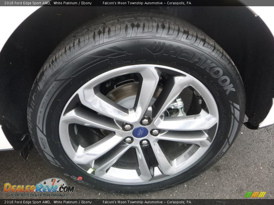 2018 Ford Edge Sport AWD White Platinum / Ebony Photo #7