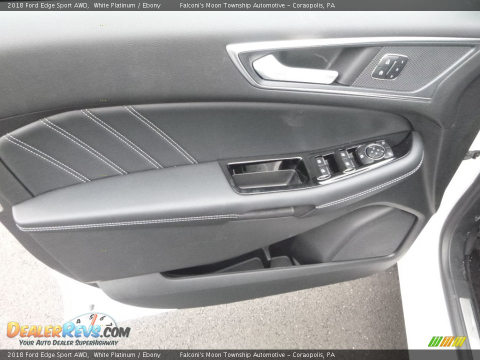 2018 Ford Edge Sport AWD White Platinum / Ebony Photo #10