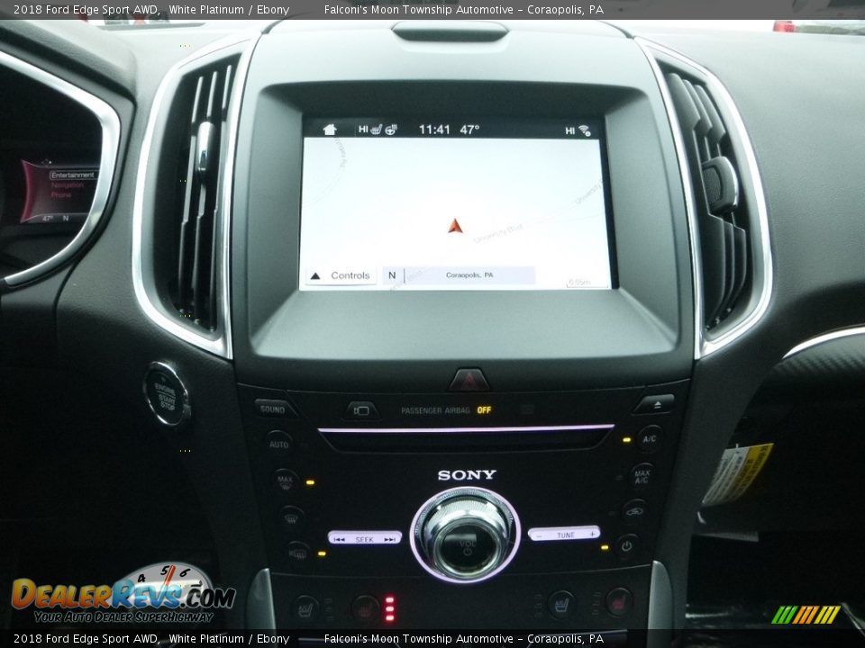 2018 Ford Edge Sport AWD White Platinum / Ebony Photo #13