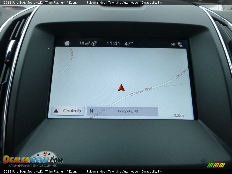 2018 Ford Edge Sport AWD White Platinum / Ebony Photo #14