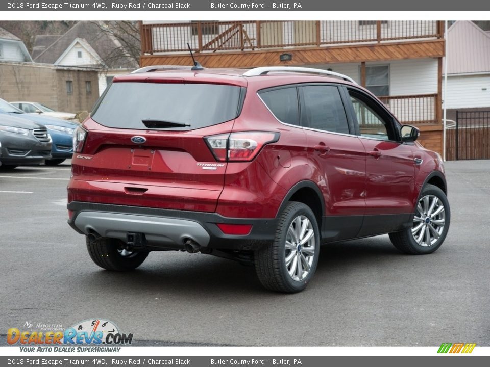 2018 Ford Escape Titanium 4WD Ruby Red / Charcoal Black Photo #5